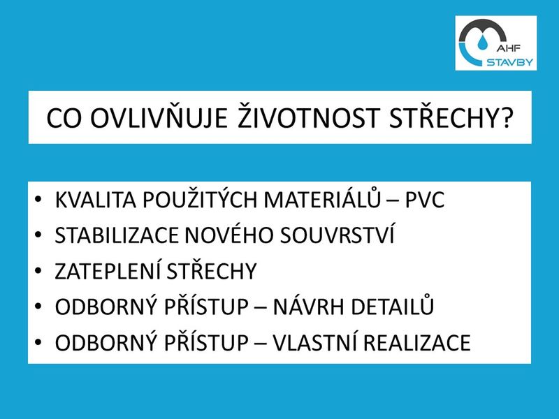 Hydroizolace ploché střechy -